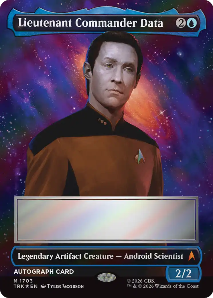 Lieutenant Commander Data (Borderless) (Signed) [Star Trek] | Impulse Games and Hobbies
