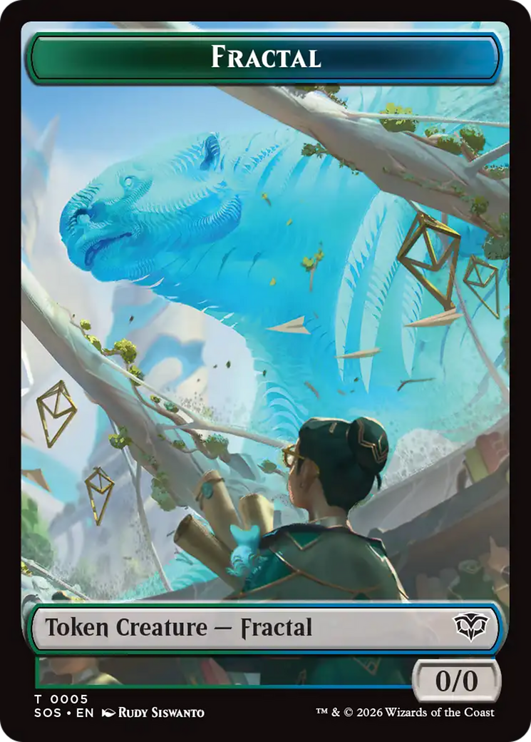 Boar // Fractal (0005) Double-Sided Token [Secrets of Strixhaven Commander Tokens] | Impulse Games and Hobbies