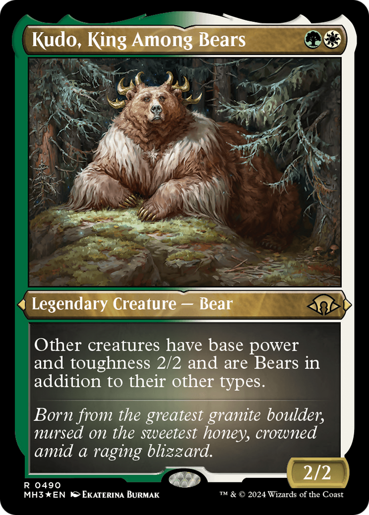 Kudo, King Among Bears (Foil Etched) [Modern Horizons 3] | Impulse Games and Hobbies