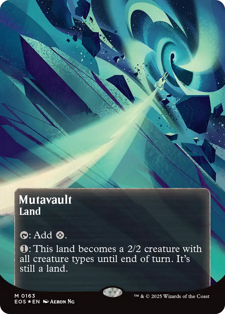 Mutavault (0163) (Borderless) (Galaxy Foil) [Edge of Eternities: Stellar Sights] | Impulse Games and Hobbies