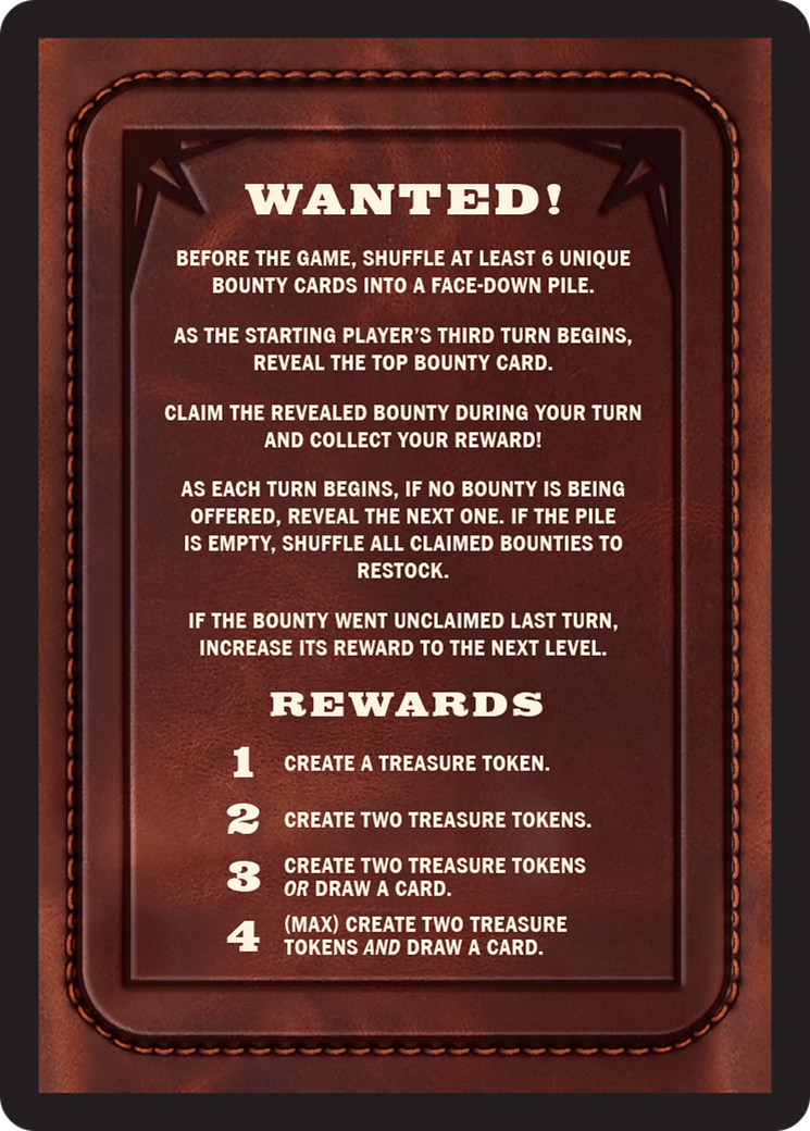 Bounty: Eriana, Wrecking Ball // Bounty Rules Double-Sided Token [Outlaws of Thunder Junction Commander Tokens] | Impulse Games and Hobbies