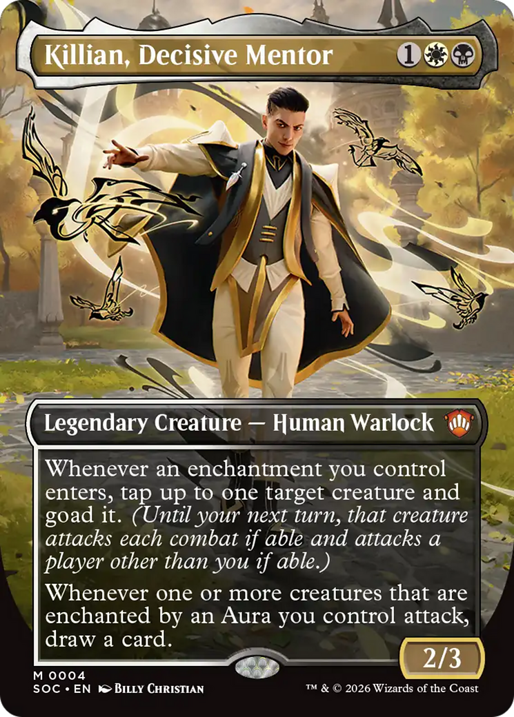 Killian, Decisive Mentor (Borderless) [Secrets of Strixhaven Commander] | Impulse Games and Hobbies