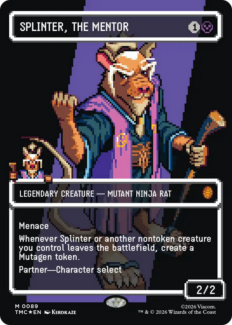 Splinter, the Mentor (0089) (Borderless) (Surge Foil) [Teenage Mutant Ninja Turtles Commander] | Impulse Games and Hobbies