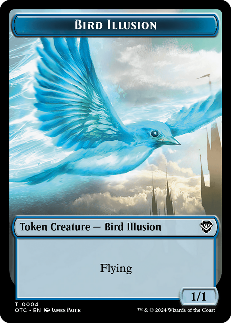 Bird Illusion // Elemental (0014) Double-Sided Token [Outlaws of Thunder Junction Commander Tokens] | Impulse Games and Hobbies