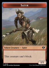 Spirit (0010) // Satyr Double-Sided Token [Commander Masters Tokens] | Impulse Games and Hobbies