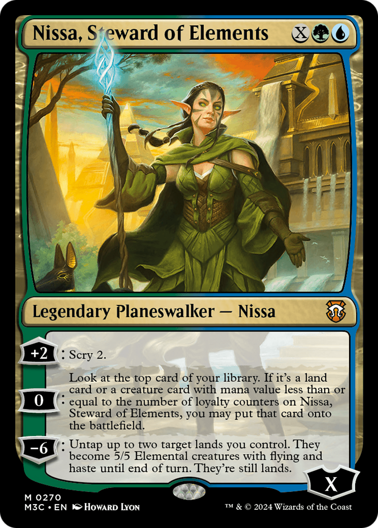 Nissa, Steward of Elements (Ripple Foil) [Modern Horizons 3 Commander] | Impulse Games and Hobbies