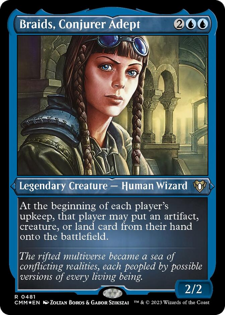 Braids, Conjurer Adept (Foil Etched) [Commander Masters] | Impulse Games and Hobbies