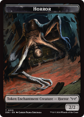 Horror // Copy Double-Sided Token [Duskmourn: House of Horror Tokens] | Impulse Games and Hobbies