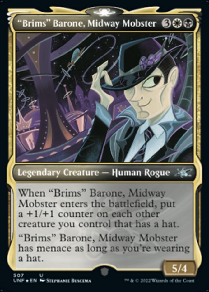 "Brims" Barone, Midway Mobster (Showcase) (Galaxy Foil) [Unfinity] | Impulse Games and Hobbies