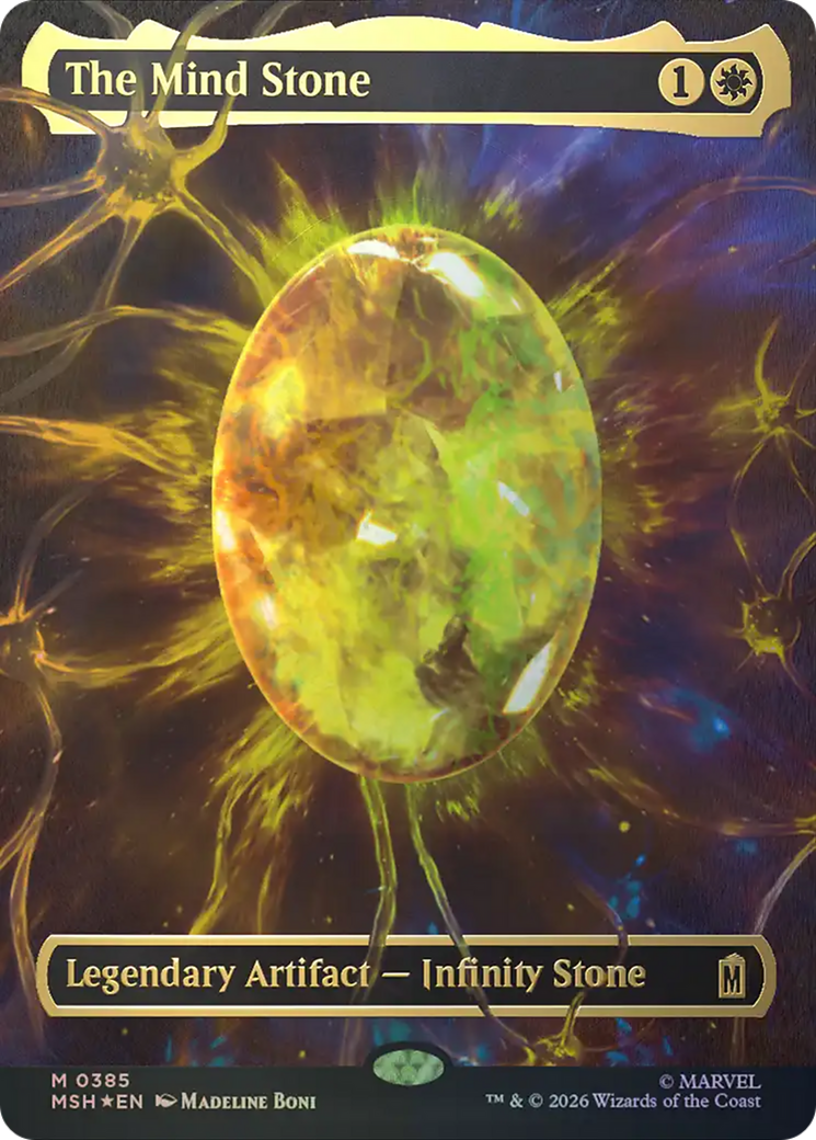 The Mind Stone (Borderless) (Cosmic Foil) [Marvel Super Heroes] | Impulse Games and Hobbies