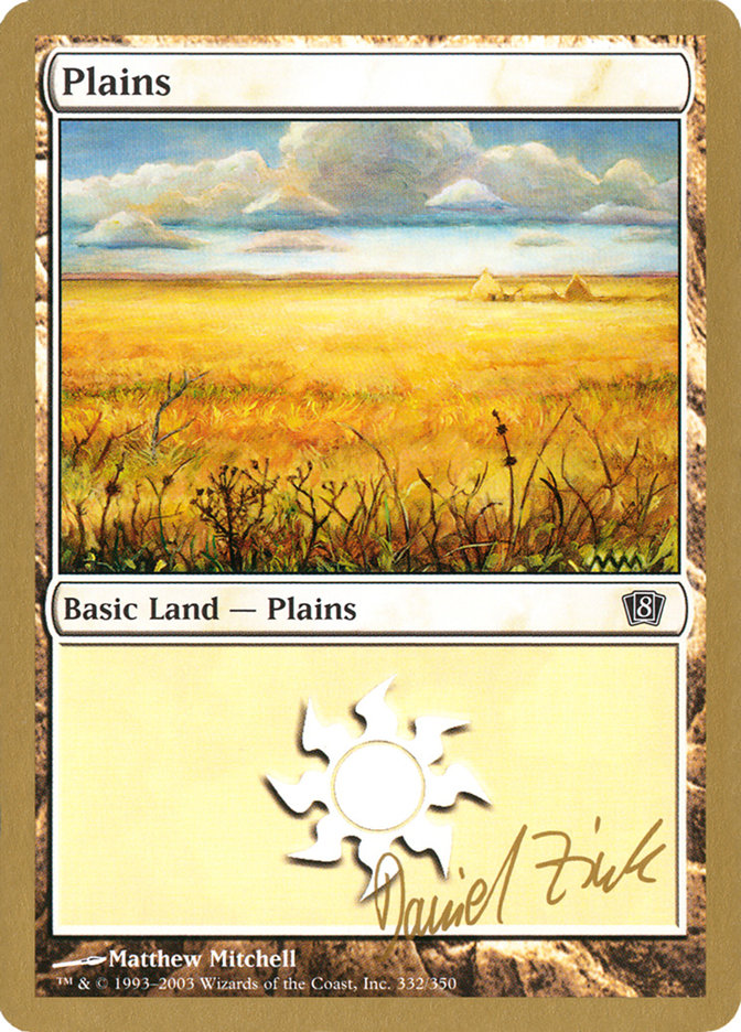 Plains (dz332) (Daniel Zink) [World Championship Decks 2003] | Impulse Games and Hobbies