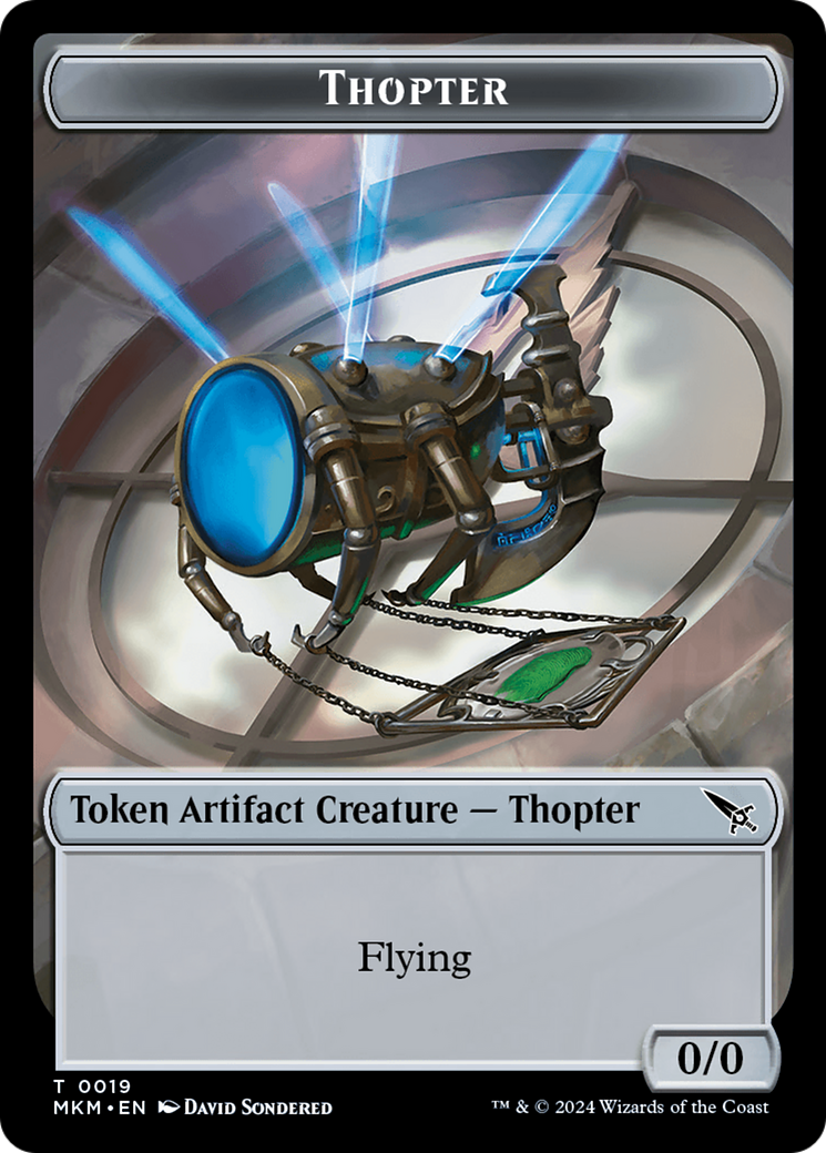 Detective // Thopter (0019) Double-Sided Token [Murders at Karlov Manor Tokens] | Impulse Games and Hobbies