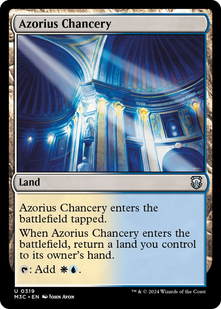 Azorius Chancery (Ripple Foil) [Modern Horizons 3 Commander] | Impulse Games and Hobbies