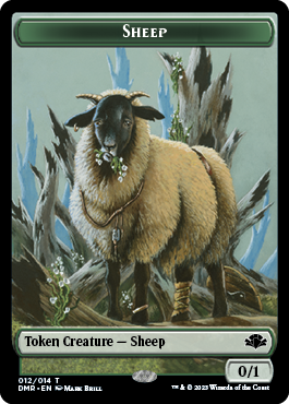 Goblin // Sheep Double-Sided Token [Dominaria Remastered Tokens] | Impulse Games and Hobbies