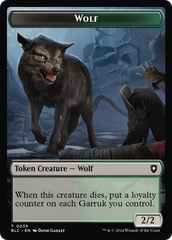 Human Soldier // Wolf (035) Double-Sided Token [Bloomburrow Commander Tokens] | Impulse Games and Hobbies