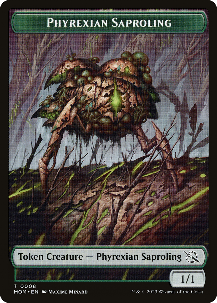 Monk // Phyrexian Saproling Double-Sided Token [March of the Machine Tokens] | Impulse Games and Hobbies