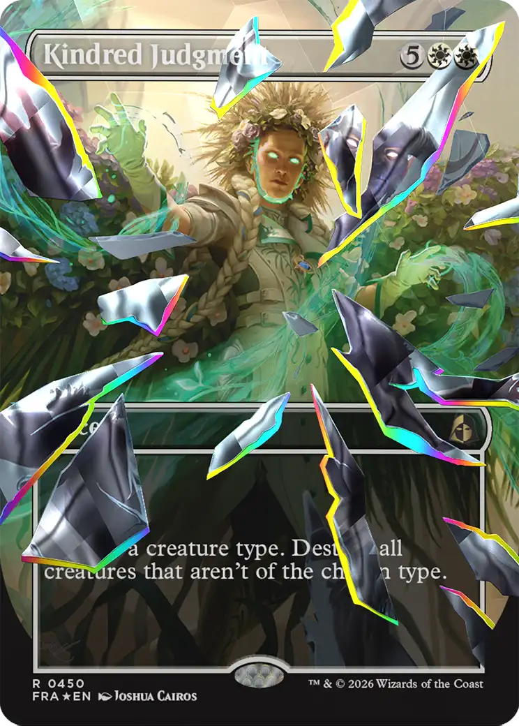 Kindred Judgment (Borderless) (Facet Foil) [Reality Fracture] | Impulse Games and Hobbies