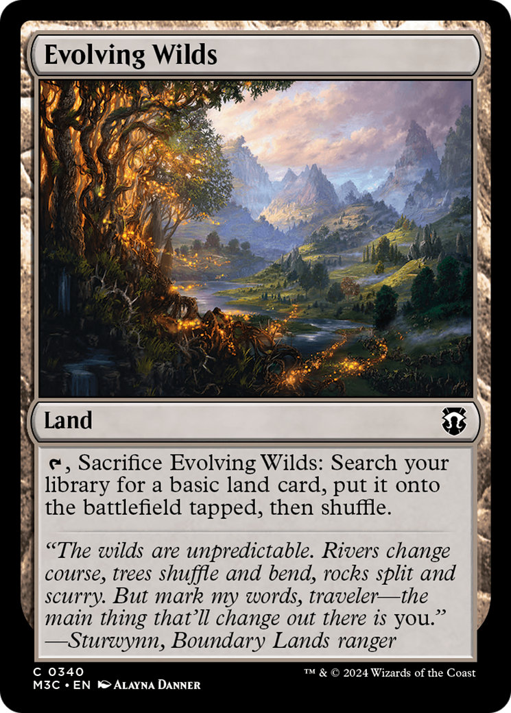 Evolving Wilds (Ripple Foil) [Modern Horizons 3 Commander] | Impulse Games and Hobbies
