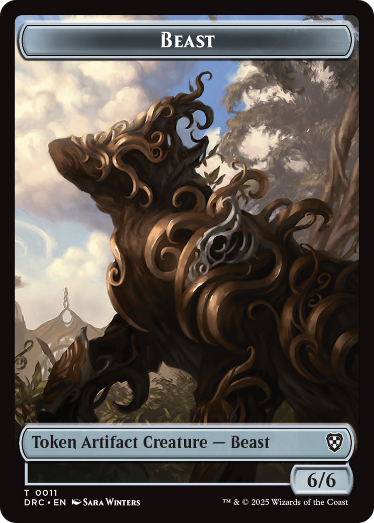 Construct // Beast (0011) Double-Sided Token [Aetherdrift Tokens] | Impulse Games and Hobbies