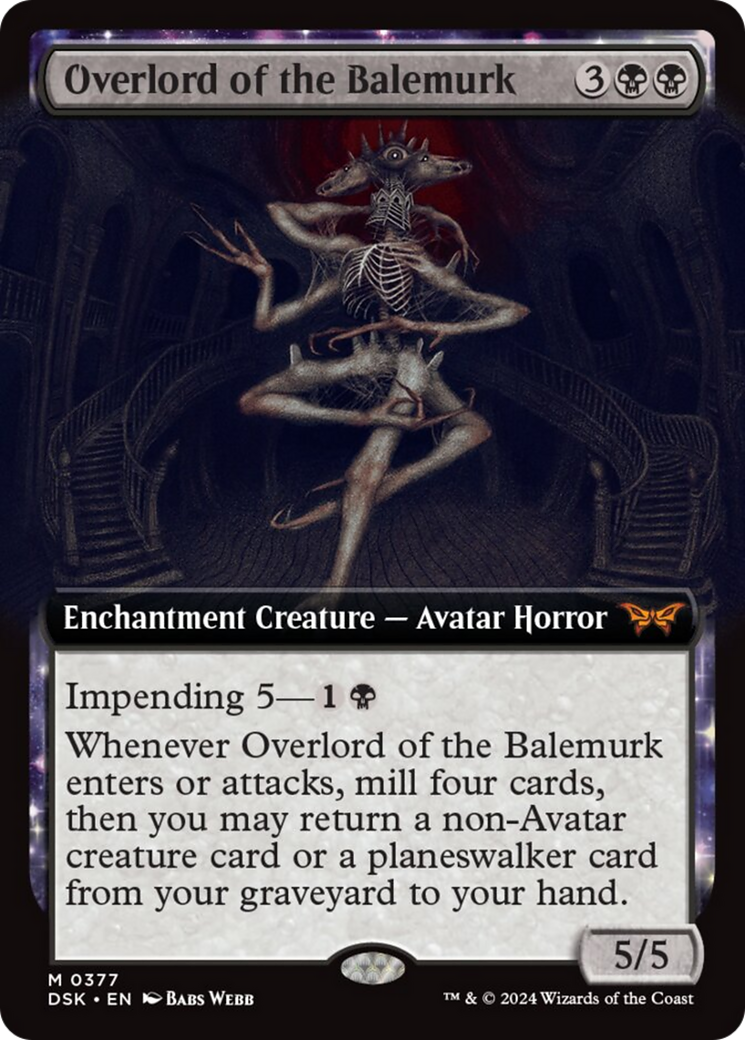 Overlord of the Balemurk (Extended Art) [Duskmourn: House of Horror] | Impulse Games and Hobbies