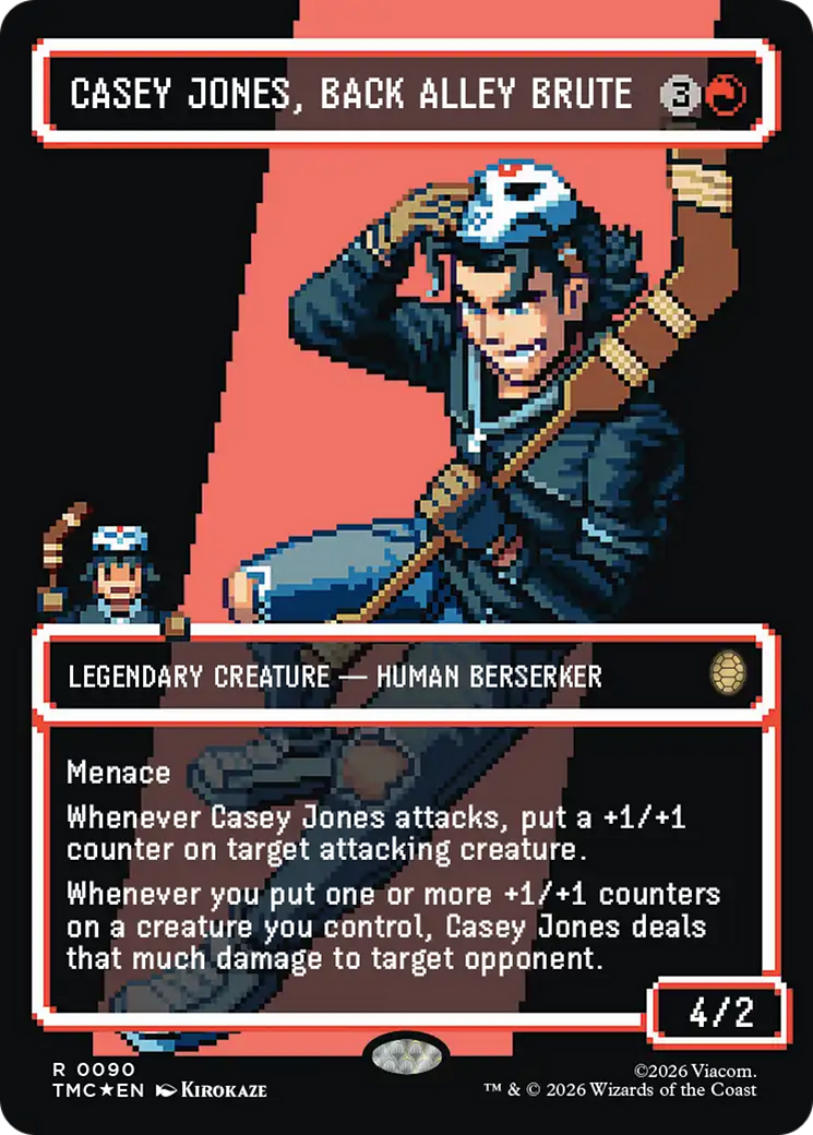 Casey Jones, Back Alley Brute (Borderless) (Surge Foil) [Teenage Mutant Ninja Turtles Commander] | Impulse Games and Hobbies