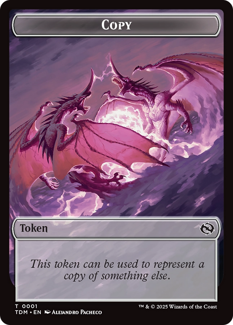 Karox Bladewing // Copy Double-Sided Token [Tarkir: Dragonstorm Commander Tokens] | Impulse Games and Hobbies