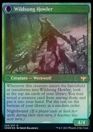 Howlpack Piper // Wildsong Howler [Innistrad: Crimson Vow Prerelease Promos] | Impulse Games and Hobbies