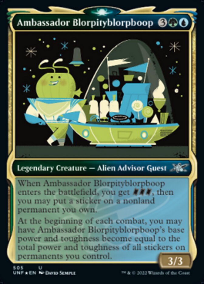 Ambassador Blorpityblorpboop (Showcase) (Galaxy Foil) [Unfinity] | Impulse Games and Hobbies