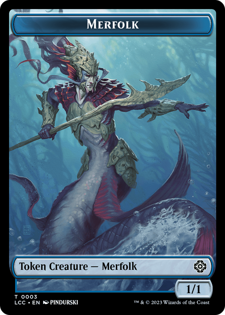 Beast // Merfolk (0003) Double-Sided Token [The Lost Caverns of Ixalan Commander Tokens] | Impulse Games and Hobbies