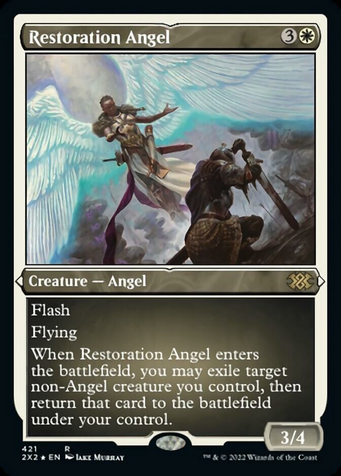 Restoration Angel (Foil Etched) [Double Masters 2022] | Impulse Games and Hobbies