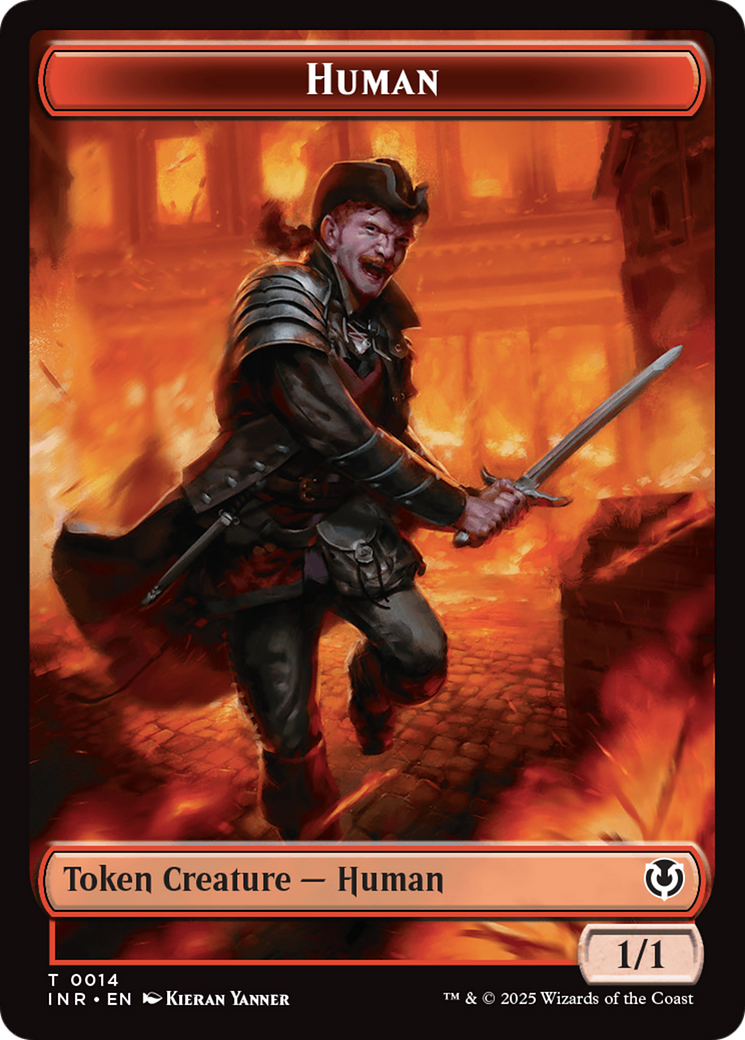 Human (0014) // Emblem - Chandra, Dressed to Kill Double-Sided Token [Innistrad Remastered Tokens] | Impulse Games and Hobbies