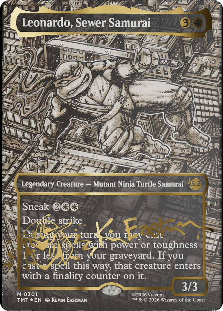 Leonardo, Sewer Samurai (Borderless) (Gold-Stamped Signature) [Teenage Mutant Ninja Turtles] | Impulse Games and Hobbies