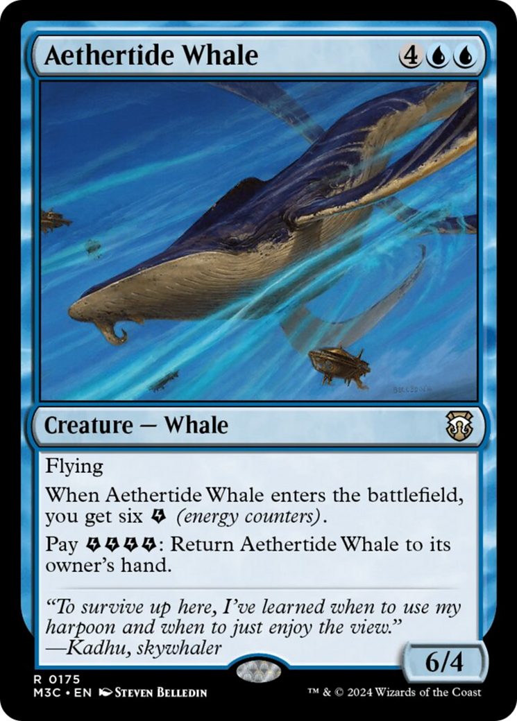 Aethertide Whale (Ripple Foil) [Modern Horizons 3 Commander] | Impulse Games and Hobbies