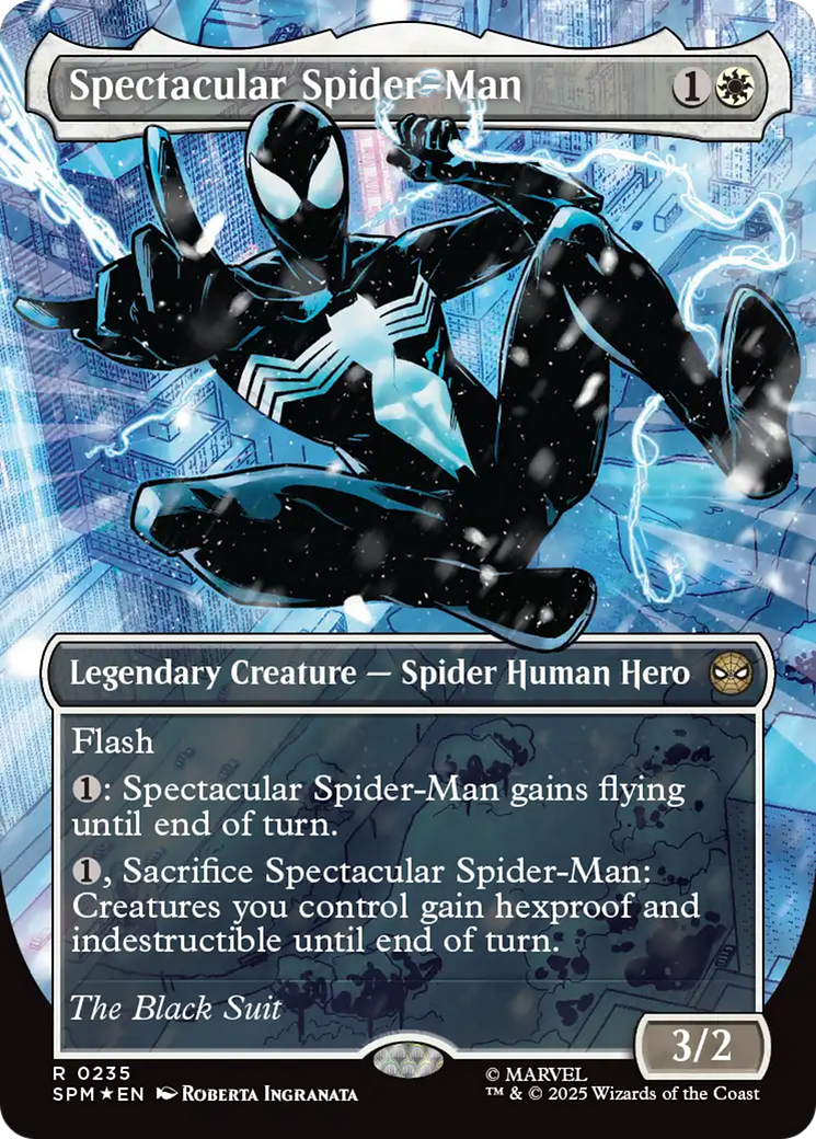 Spectacular Spider-Man (0235) (Borderless) (Textured Foil) [Marvel's Spider-Man] | Impulse Games and Hobbies