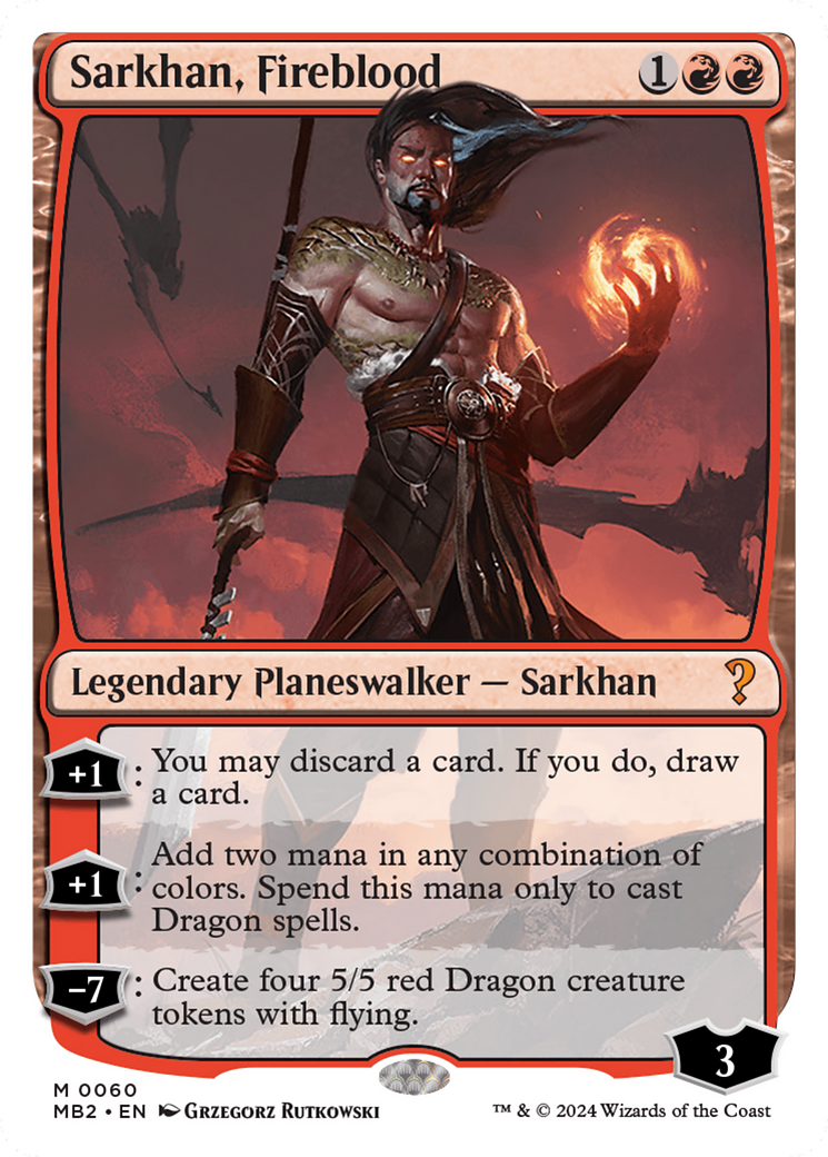 Sarkhan, Fireblood (White Border) [Mystery Booster 2] | Impulse Games and Hobbies