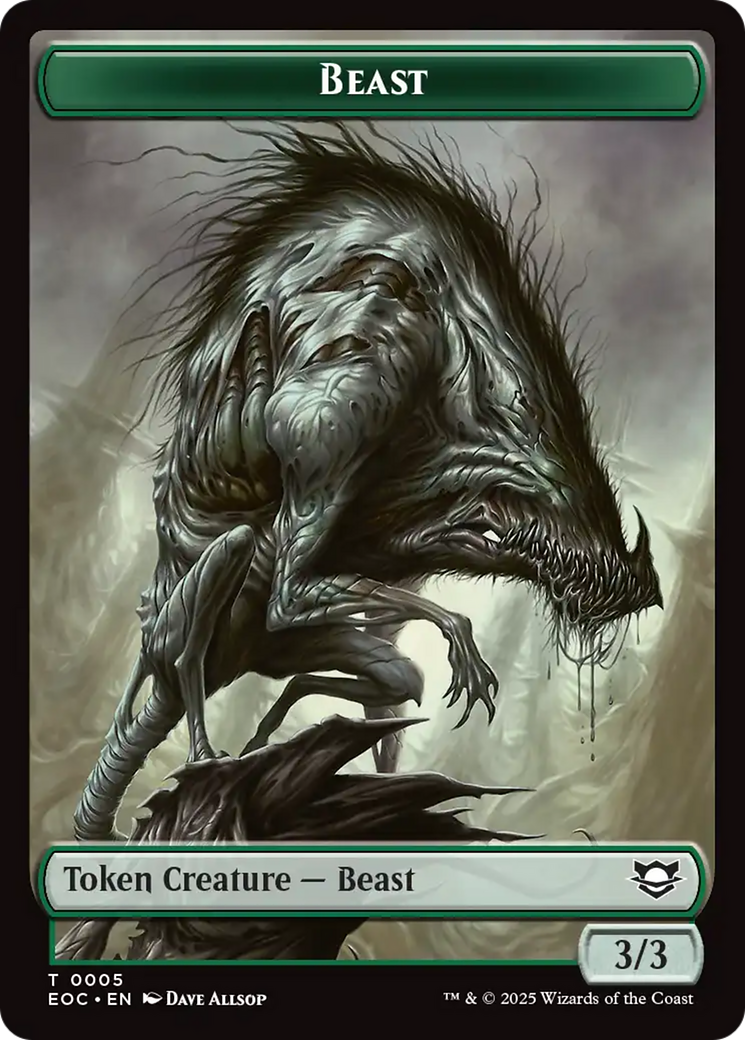 Clue // Beast (0005) Double-Sided Token [Edge of Eternities Commander Tokens] | Impulse Games and Hobbies