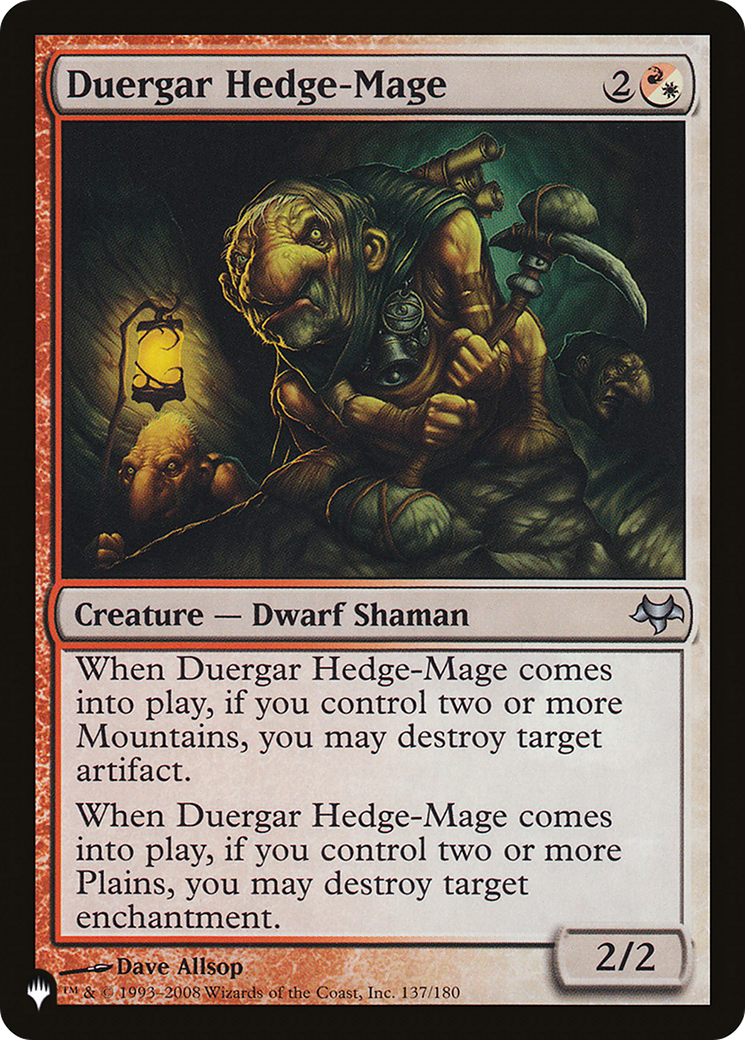 Duergar Hedge-Mage [The List Reprints] | Impulse Games and Hobbies