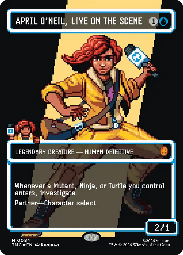 April O'Neil, Live on the Scene (Borderless) (Surge Foil) [Teenage Mutant Ninja Turtles Commander] | Impulse Games and Hobbies