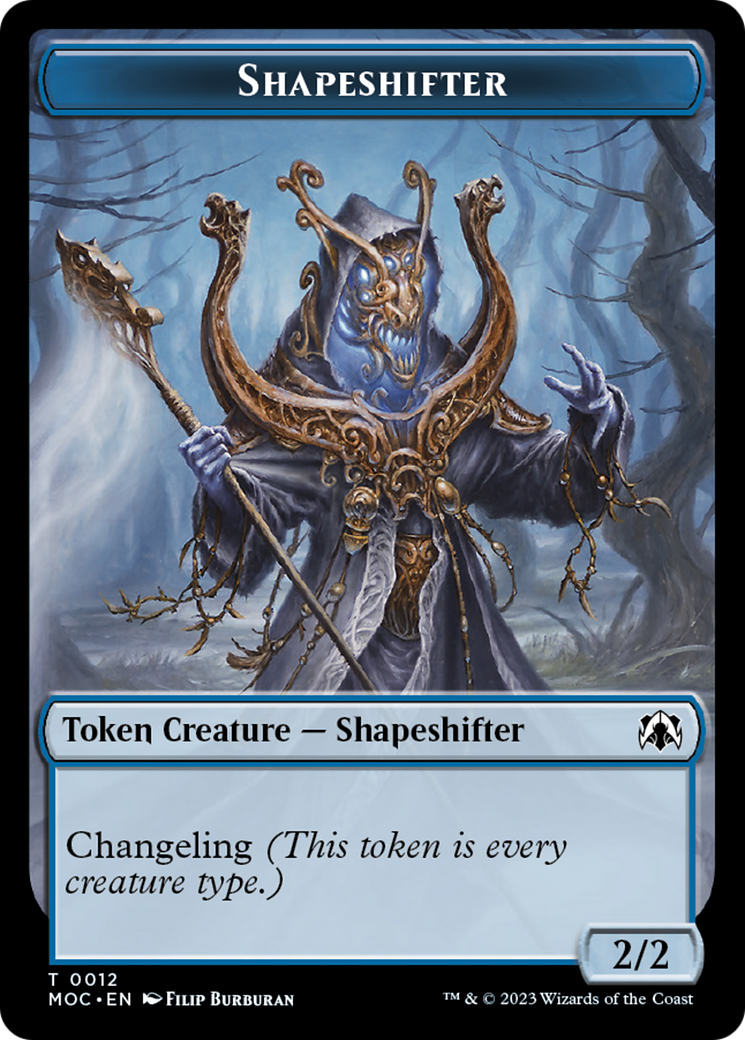 Blood // Shapeshifter Double-Sided Token [March of the Machine Commander Tokens] | Impulse Games and Hobbies