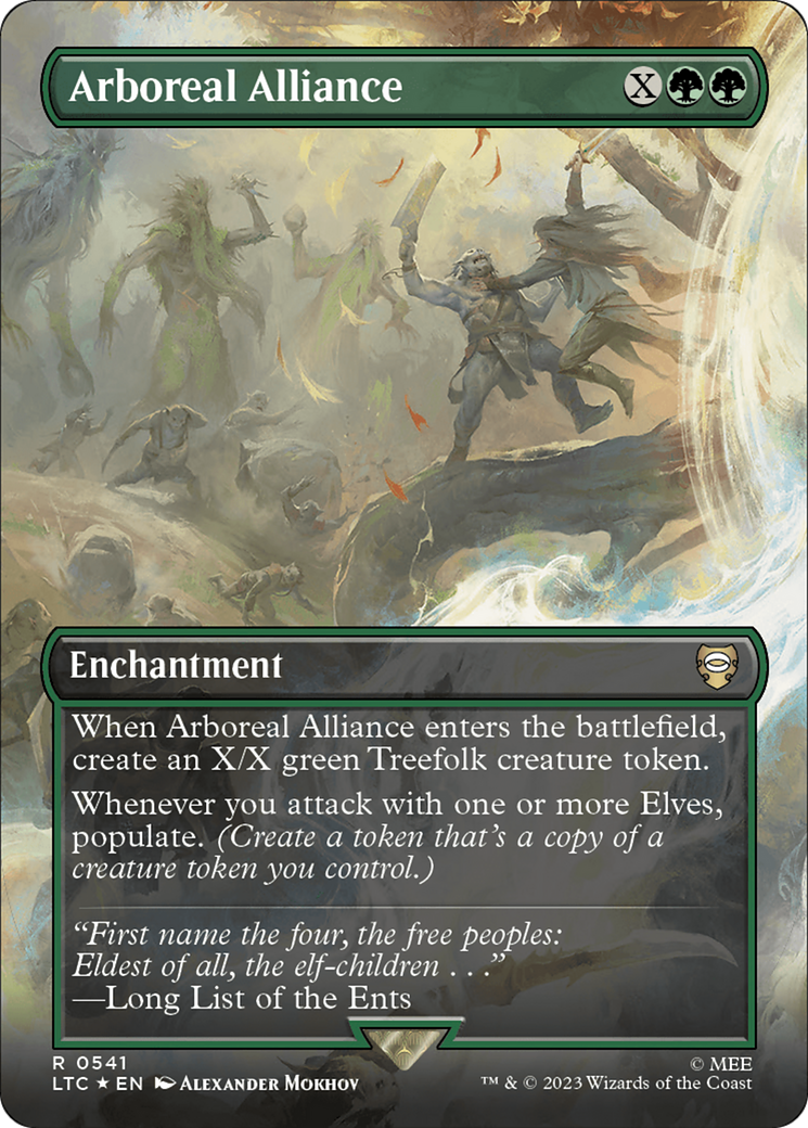 Arboreal Alliance (Borderless) (Surge Foil) [The Lord of the Rings: Tales of Middle-Earth Commander] | Impulse Games and Hobbies