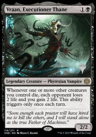 Vraan, Executioner Thane (Promo Pack) [Phyrexia: All Will Be One Promos] | Impulse Games and Hobbies