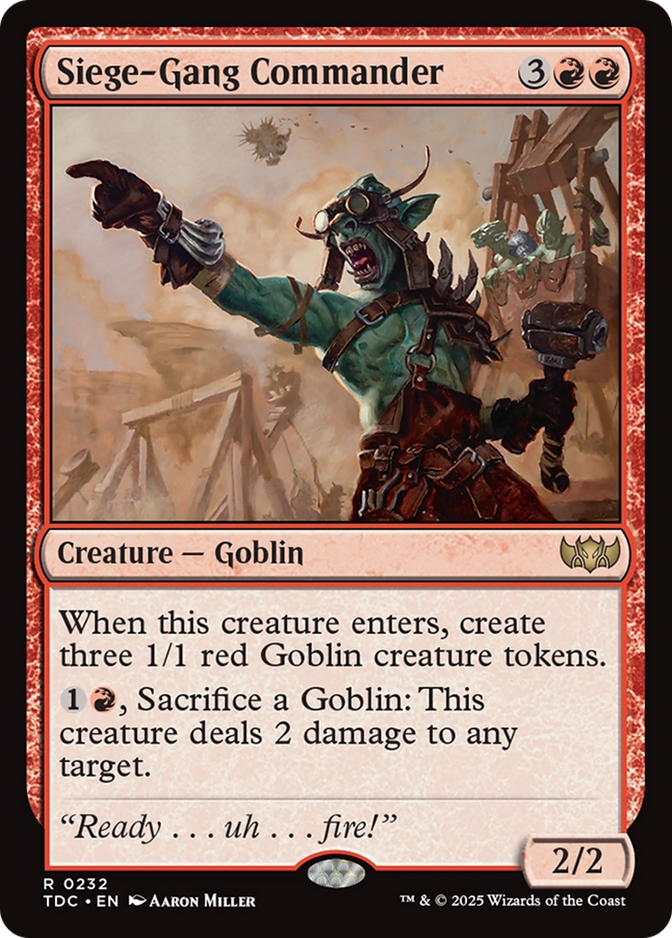 Siege-Gang Commander [Tarkir: Dragonstorm Commander] | Impulse Games and Hobbies