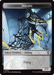 Cat // Inkling (0022) Double-Sided Token [Secrets of Strixhaven Commander Tokens] | Impulse Games and Hobbies