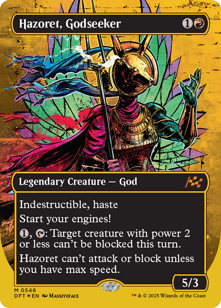 Hazoret, Godseeker (Borderless) (First-Place Foil) [Aetherdrift] | Impulse Games and Hobbies