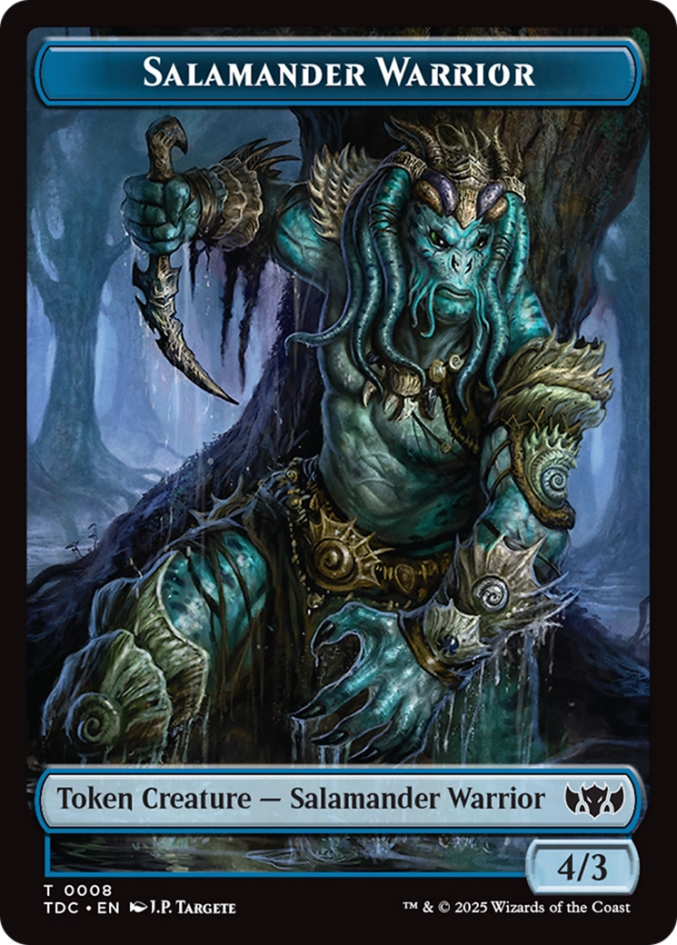 Salamander Warrior // Zombie Druid Double-Sided Token [Tarkir: Dragonstorm Commander Tokens] | Impulse Games and Hobbies