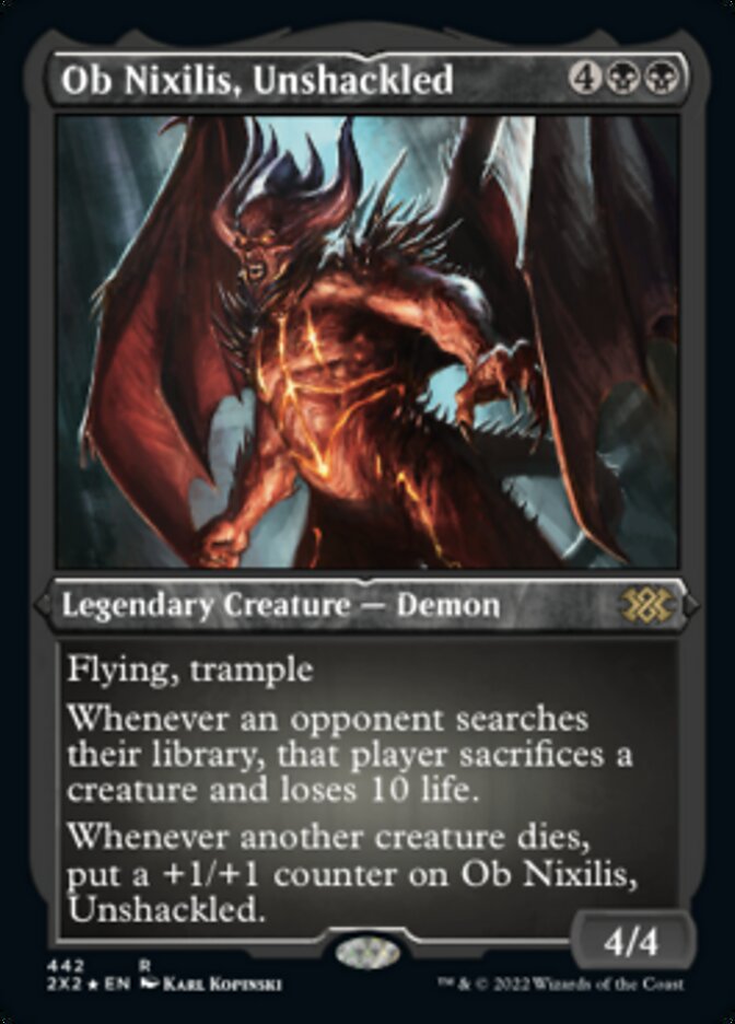 Ob Nixilis, Unshackled (Foil Etched) [Double Masters 2022] | Impulse Games and Hobbies