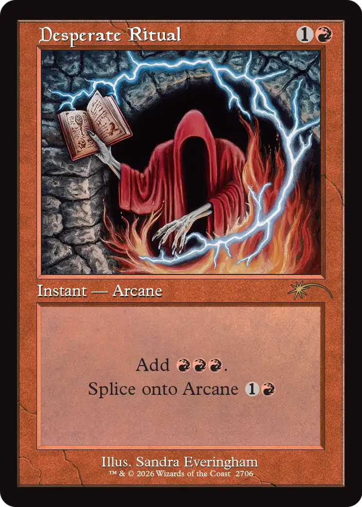 Desperate Ritual (2706) (Retro Frame) [Secret Lair Drop Series] | Impulse Games and Hobbies