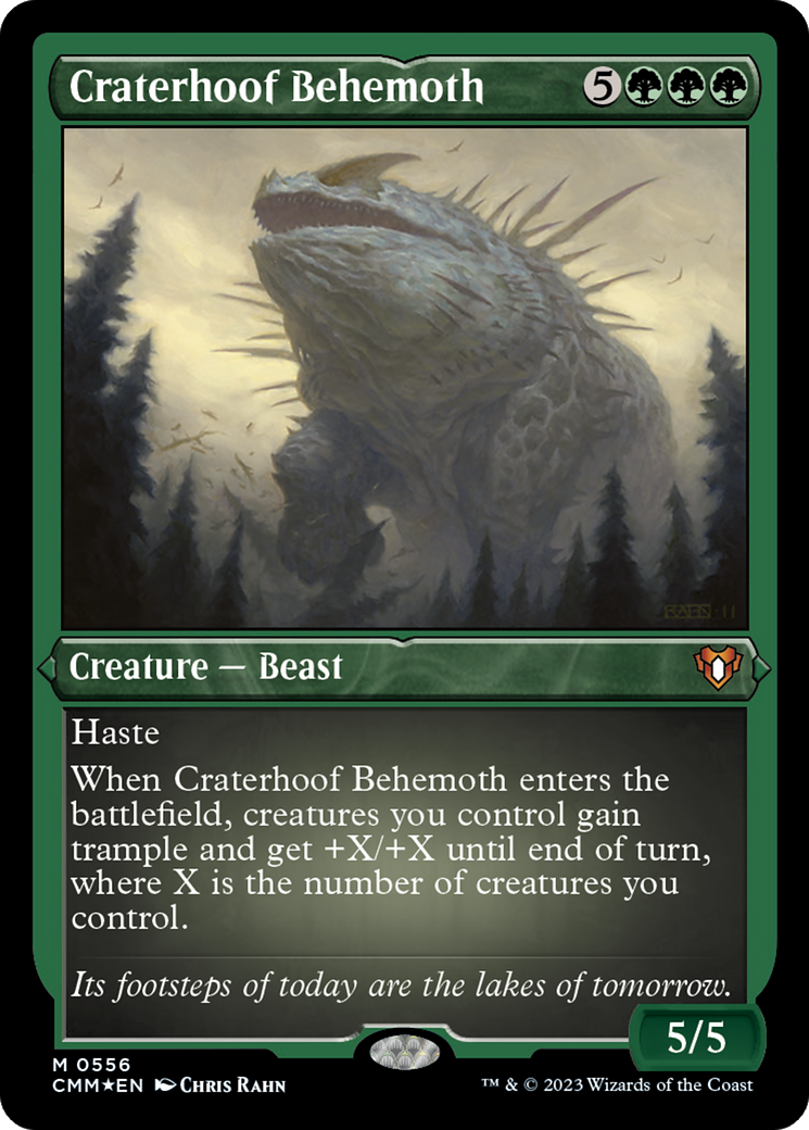 Craterhoof Behemoth (Foil Etched) [Commander Masters] | Impulse Games and Hobbies