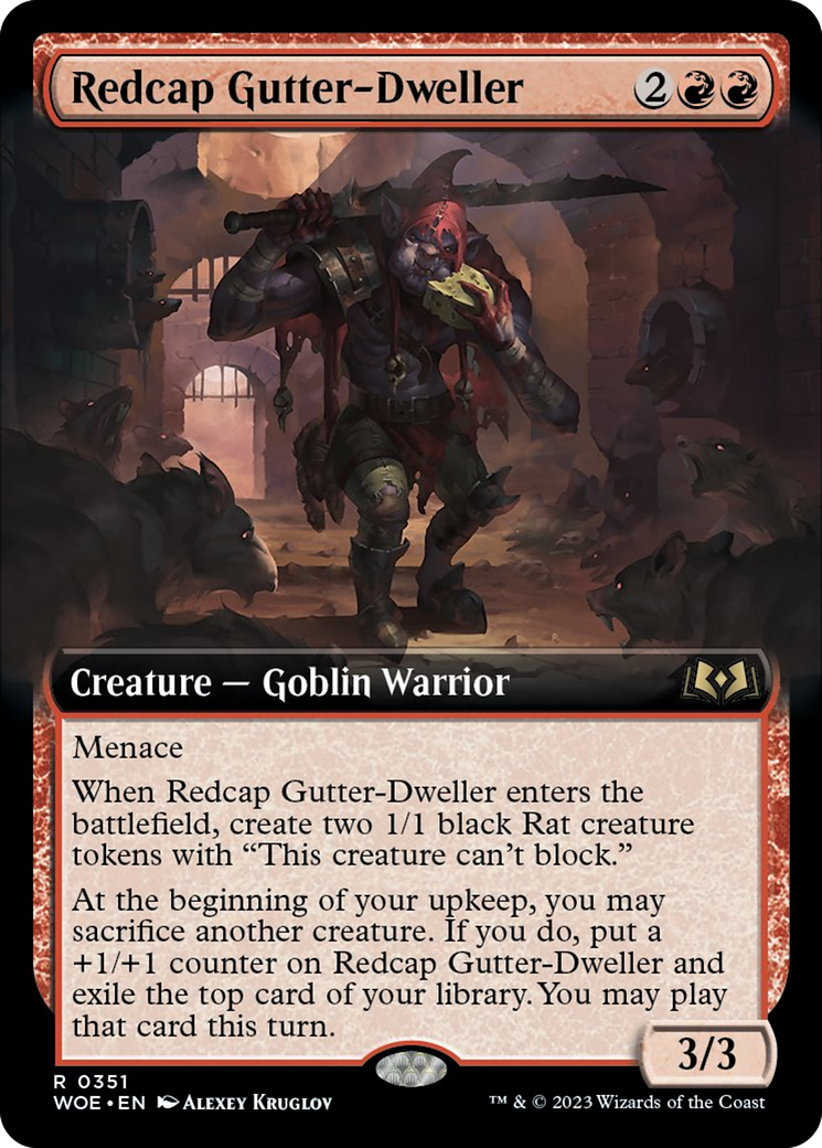 Redcap Gutter-Dweller (Extended Art) [Wilds of Eldraine] | Impulse Games and Hobbies