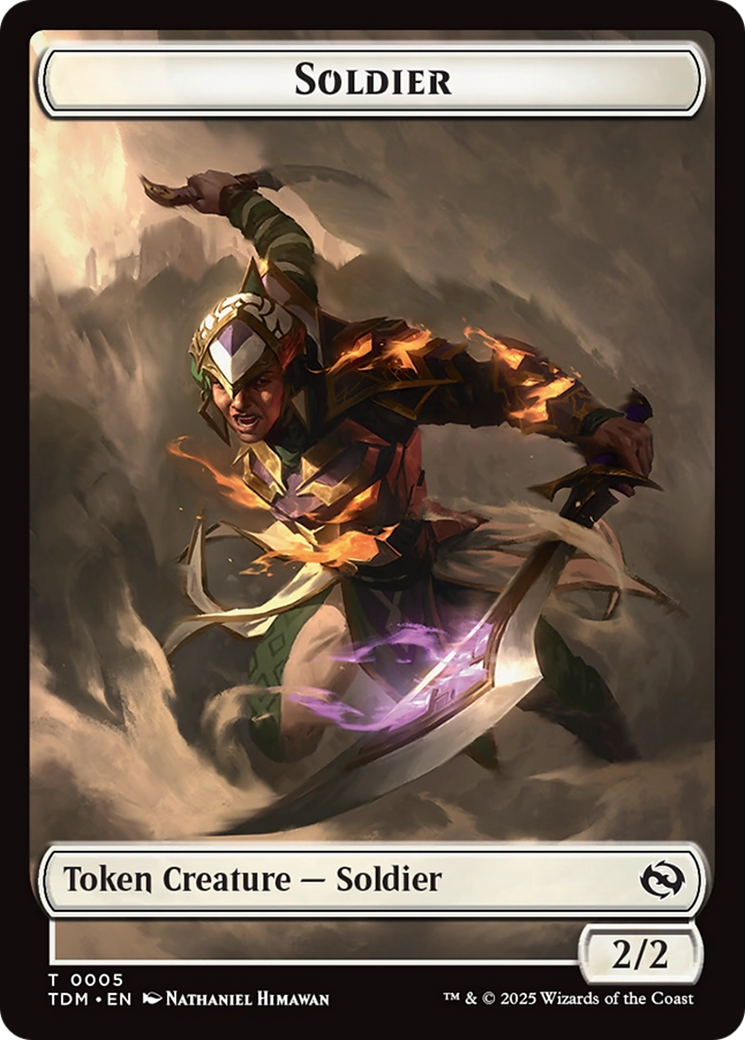 Solider (0004) // Solider (0005) Double-Sided Token [Tarkir: Dragonstorm Tokens] | Impulse Games and Hobbies